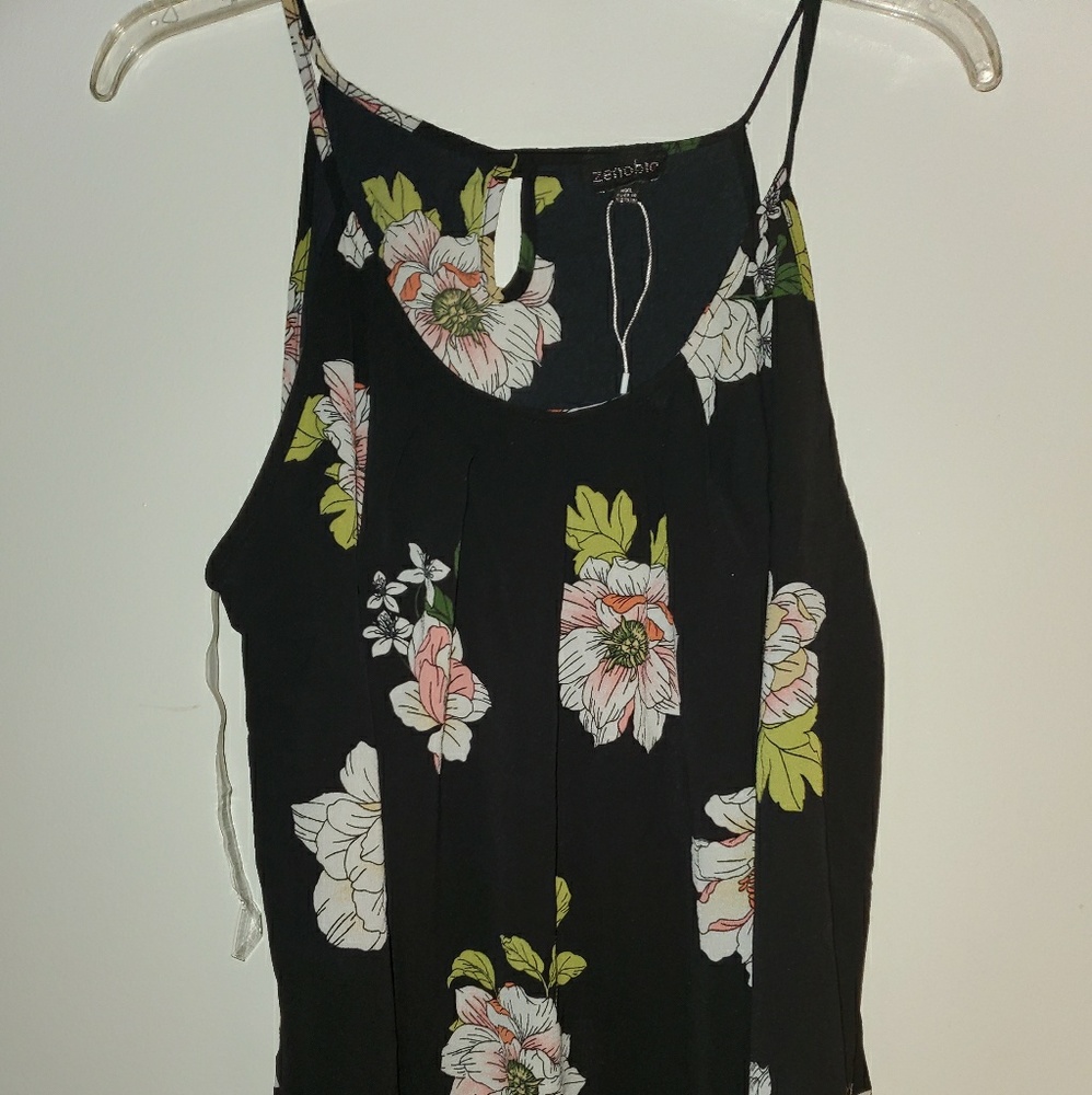 Flower blouse tank top